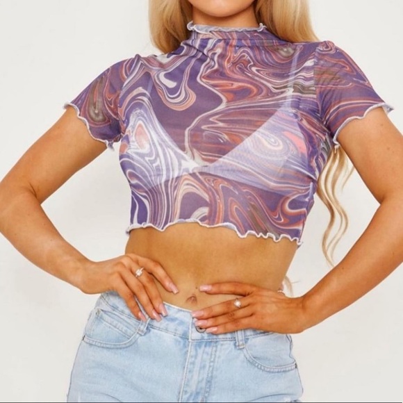 3/$10 •🔥 WOMENS MESH CROP TOP 🔥 - Picture 1 of 2